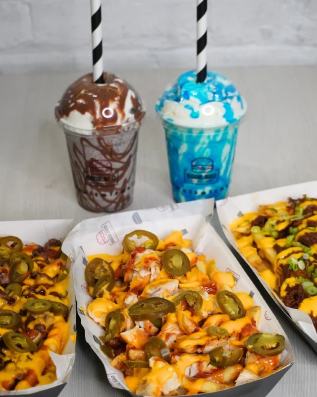 Fries hit different when they’re loaded 😮‍💨

Shakes on the side, just how we like it.

Available: in-store;
📞 Call and collect 01924 907350;
🚚 Or for delivery via @ubereats_uk @deliveroo @justeatuk

#brgrbro #loadedfries #drink #sliders #batley #milkshakes